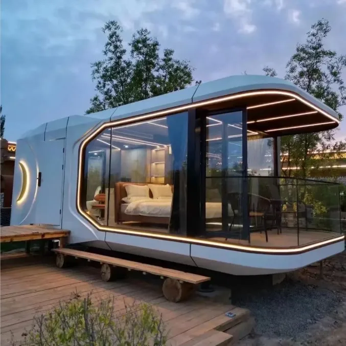 Movable Prefab House Capsule Space Capsule House For Resort Rentals ...