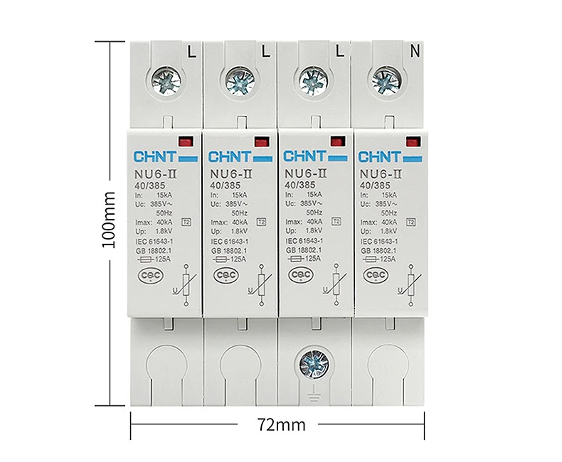 Chint Nu6-ii Spd Type 2 Lightning Electrical Home Surge Protector Ac ...