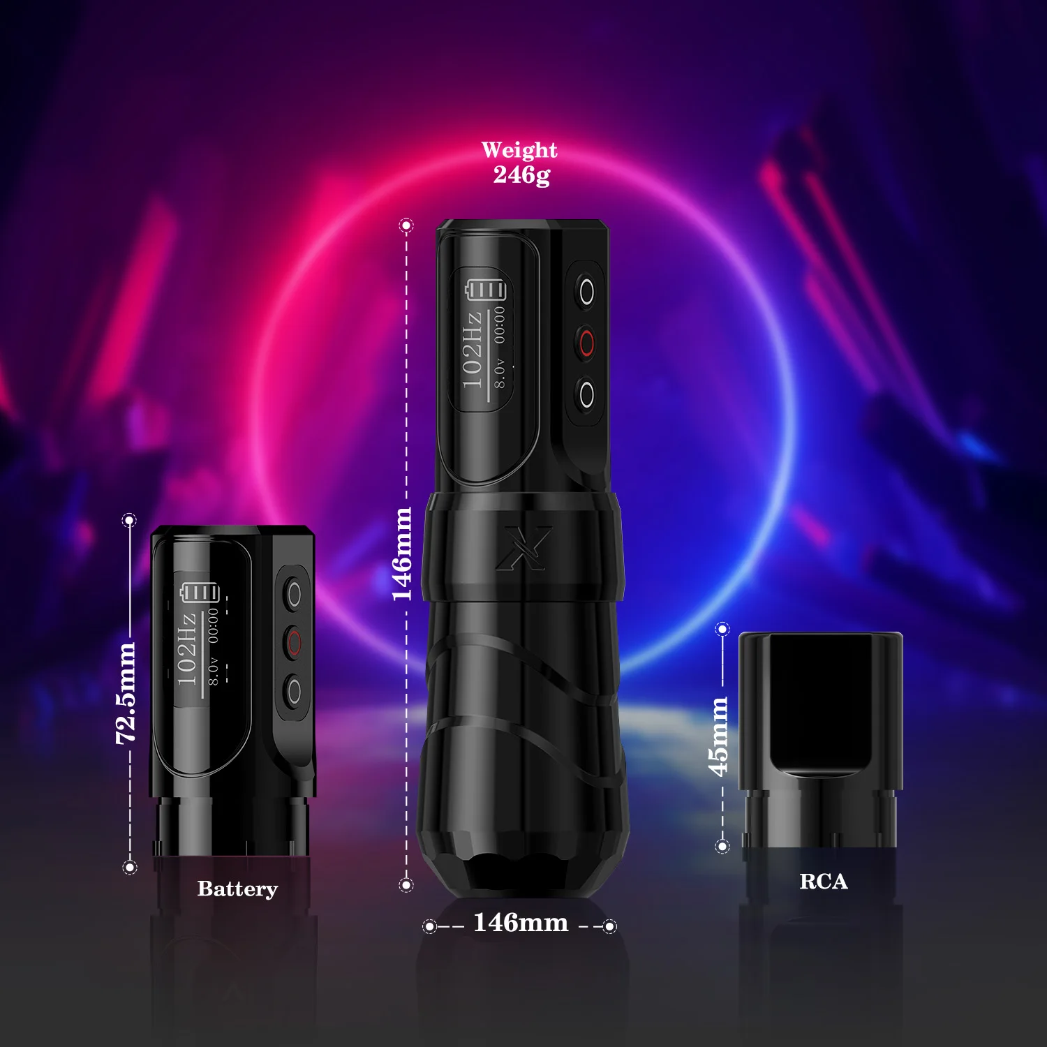 Mesin Tato XNET E X O F L U X M a X Nirkabel Dengan Layar Digital