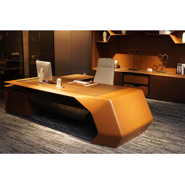 Hot Sale Contemporary Office Furniture Dubai Wood Pu Office Computer Table  With Storage 3198*2460*750mm - Buy Dubai Office Table,Computer Table Office  Storage Furniture,Contemporary Wood Pu Table Office Product on 