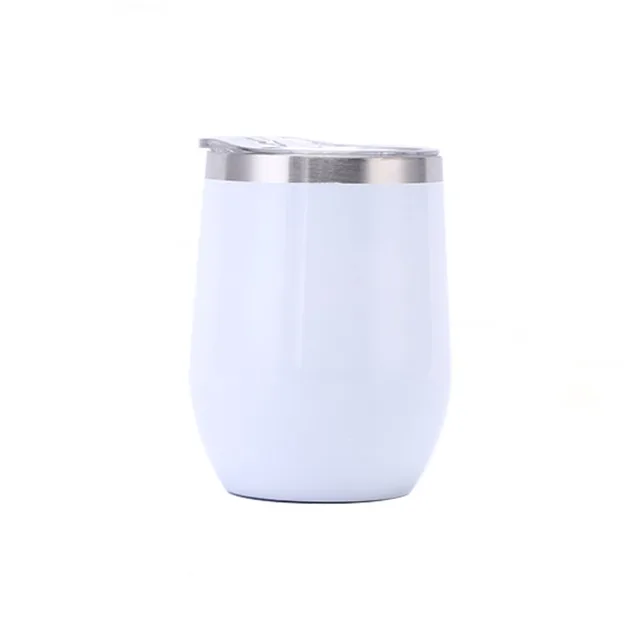 Wholesale 12oz Custom logo Eggshell Gift cups Double stainless steel wine glasses portable egg pot belly cups