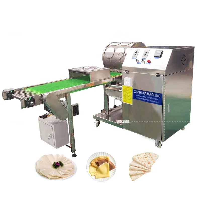 Automatic Professional Industrial Automatic Crepe Cake Machine Gas to Make Tortillas Wraps Making Machine