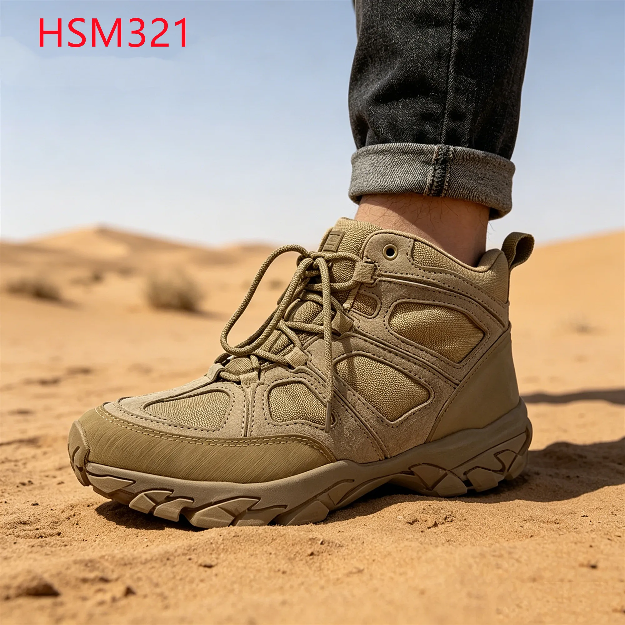 LXG,adventure Seekers Strong Cushioning Outsole Desert Boots Field-ready Enhances Stability 4 Inch Combat Grade Boots HSM321