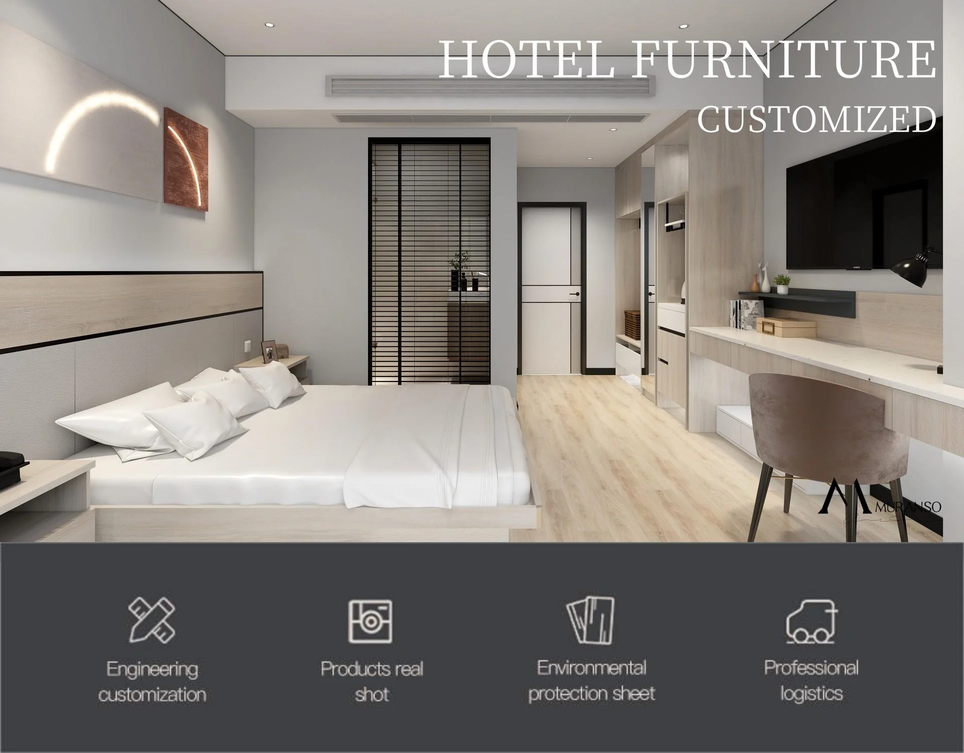 Custom Designed High Quality Oem Odm Luxury Resort Hotel Furniture Set