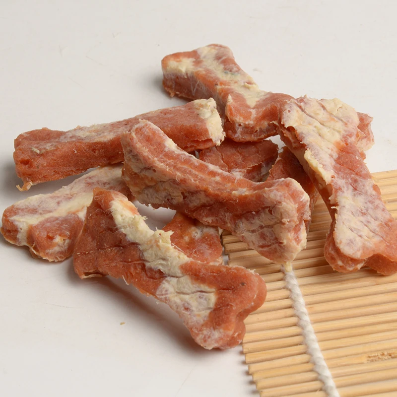 OEM Dog Snack Deep Sea Fish Series Salmon Cod Dog Treat Training Reward Salmon&Codfish Bone Chip