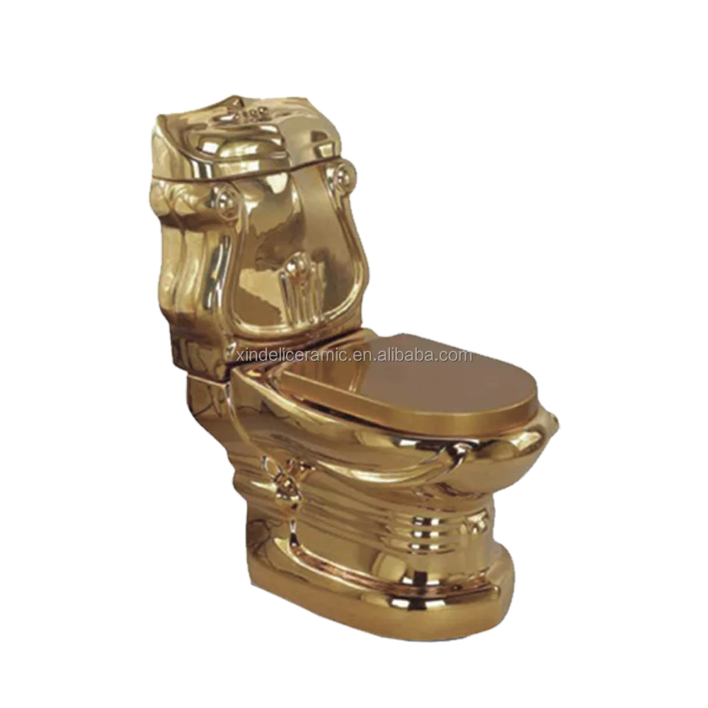 China Chaozhou Factory Direct Price Siphonic Wc Ceramic One Piece Color Gold  Toilet For Sale