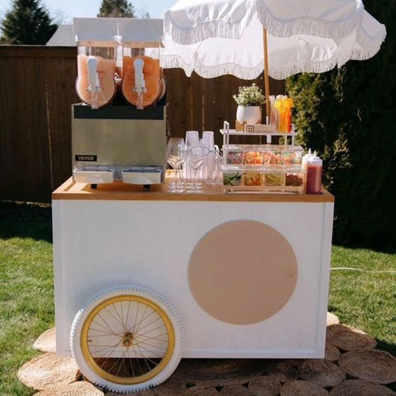 Custom Made Foldable Candy Cart Candy Table Bar Cart Drink Snack Coffee Cart for Sale