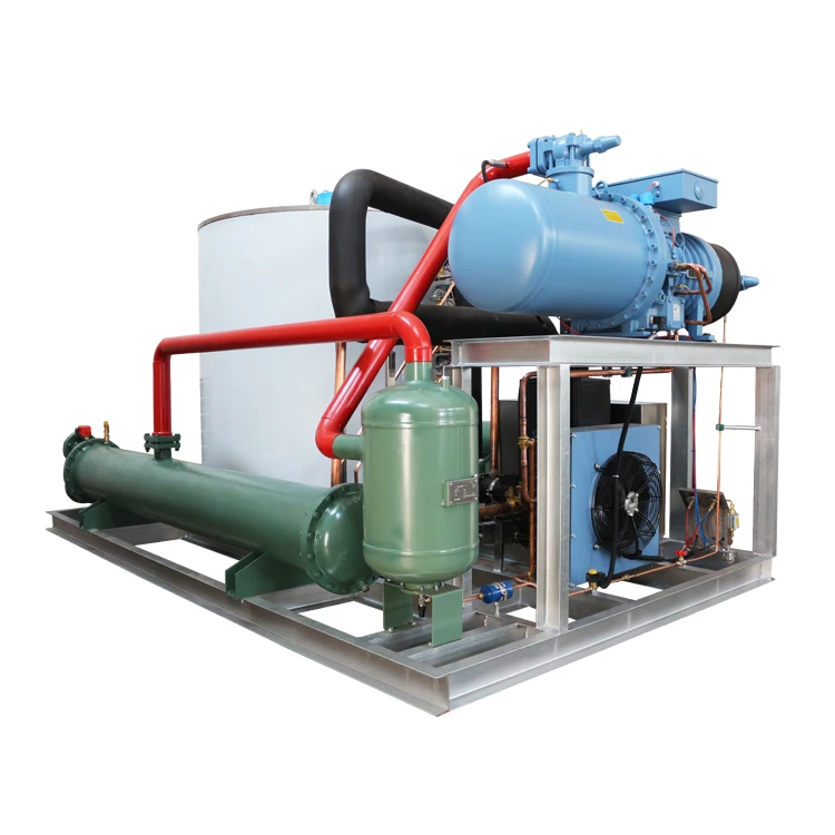 1Ton Tube Ice Machine with 500kg Ice Storage 4.6KW Industrial R404a/R22 Ice Tube Maker