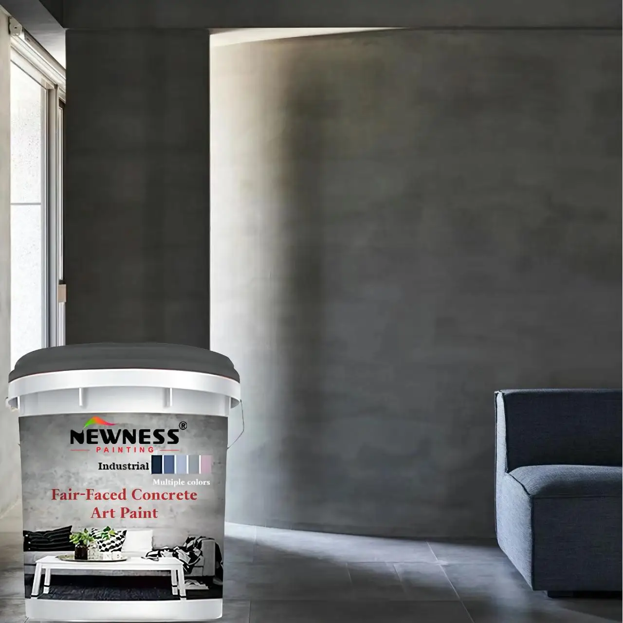 Factory Supply Attractive Price Building Coating Booth Wall Painting  OEM/ODM Smooth Lime Concrete Micro Cement Wall Paint