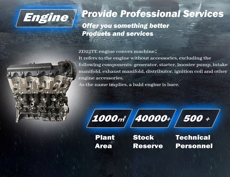Zd22te Car Engine Long Block Convex Engine Assembly Machinery Engine