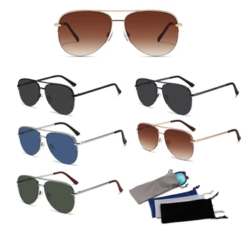 CONCHEN New Trend UV400 Metal Sunglasses Custom Logo Sun Glasses For Man High Quality Sun Shade