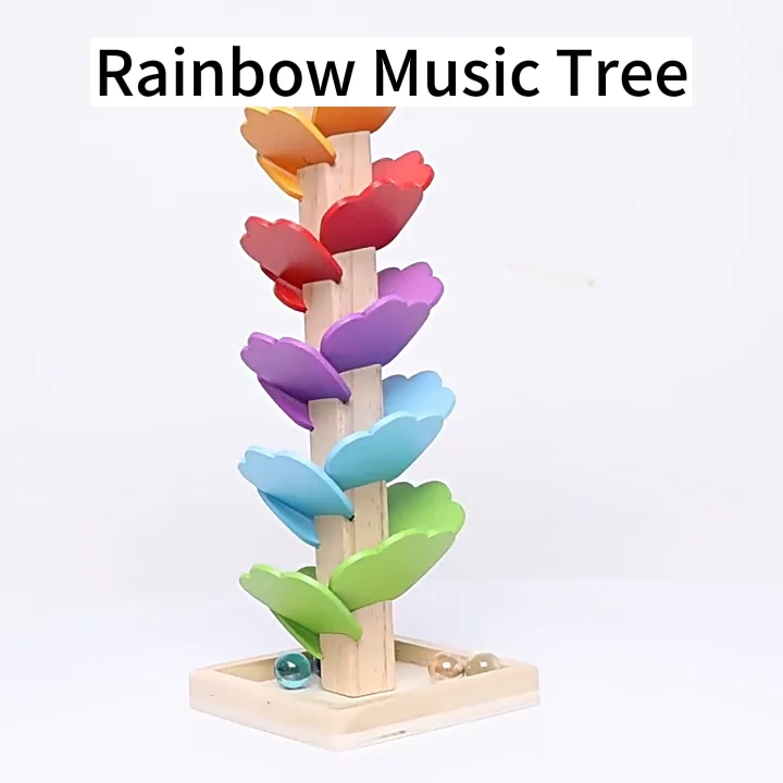 Wooden Marble Run Toys Wondertoys Wooden Music Tree Rainbow