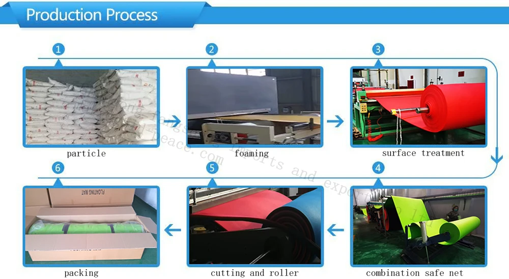 Floating Water Mat Foam Water Floating Pad With Safe Bungee Tether And