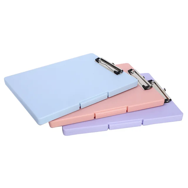 Multi-function A 4 paper plastic file folder with pen slot office learning materials storage box file board folder A 4 splint