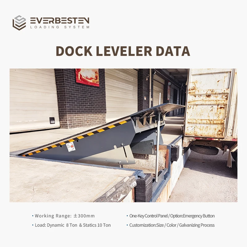 Everbesten Hydraulic Dock Leveler Heavy Duty 8-20Ton Loading Ramp Integrated Hydraulic System for Industrial Warehouse Truck