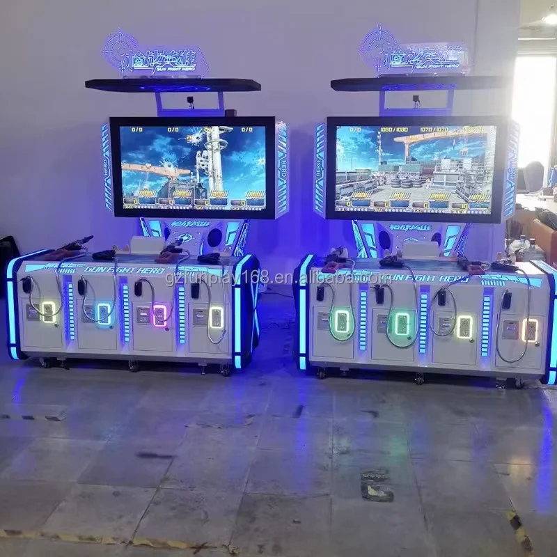 FunPark New Design Metal Arcade Game Machine Gun Combat Shooting Simulator Family Entertainment Center 220V manufacture