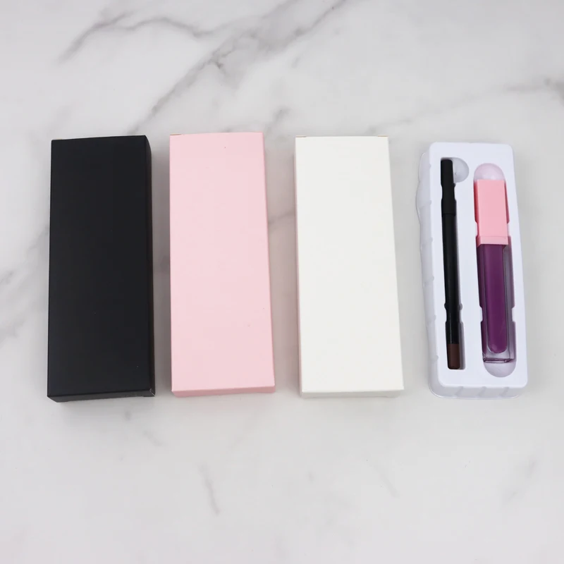 private label organic lipliner and liquid lipstick dual lip liner set