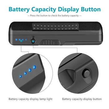 Neewer V Mount/V Lock Battery - 95Wh 14.8V 6600mAh Rechargeable Li-ion Battery for Broadcast Video Camcorder,For  HDCAM product image