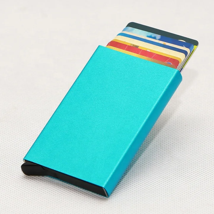 Factory Direct 10 Cards Large Capacity Automatic Aluminum RFID Blocking Laser Logo