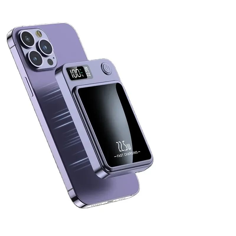 10000mah 15w Wireless Power Bank Pd 22.5w Fast Charging Led Display Usbc Output Power