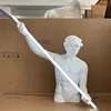 Half-body david + white light tube