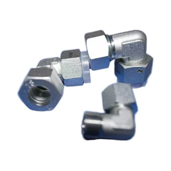 China DIN Bite Type 2D9 Reducer Hydraulic Tube Adaptor With Swivel Nut 90 Degree Elbow Hydraulic Tube Pipe Fittings