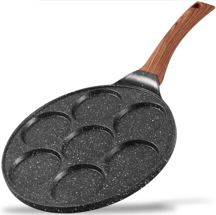 INTIGNIS Non-Stick Ceramic Coated Frying Pan 26cm for Mini Pancakes, Mini  Uttapam, Mini Crepe, Frying Eggs, 4 & 7 Moulds