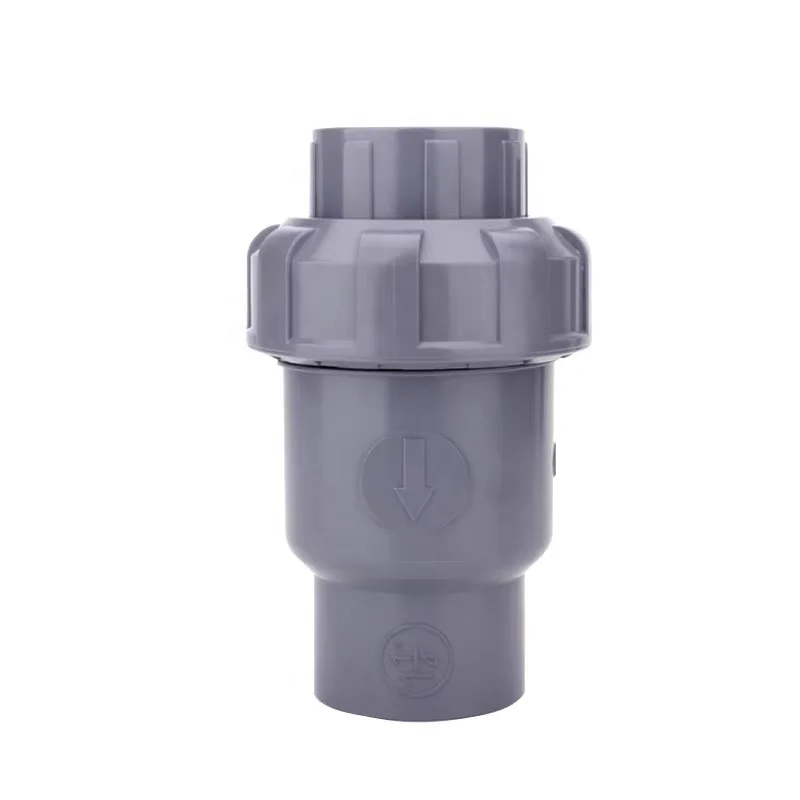 DIN Standard Industrial UPVC Manual Non-Return Gate Check Valve 1 Inch 2 Inch PVC Plastic Water Pressure Reducing Check Valve