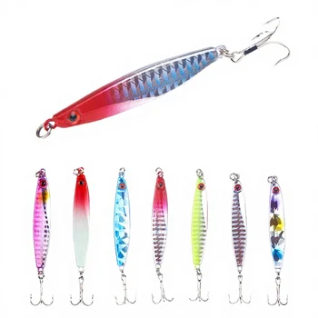 Luya Metal Sinking Hard Jigging Lure with Sequined Iron Plate for Ocean Boat & Lake Fishing – Metal Jig – view 4