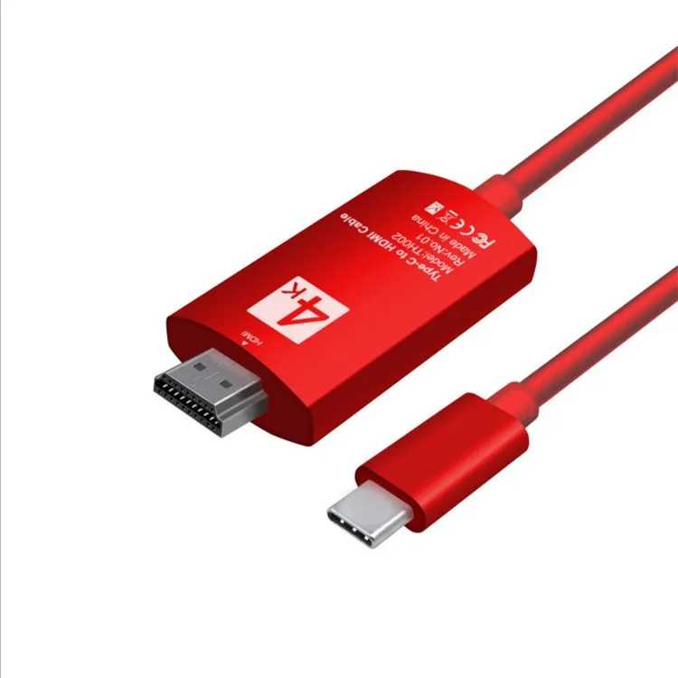3m câble USB Type C vers HDMI Surface Pro 7 MacBook Compatible Thunderbolt 3 uni Câble USB C vers HDMI Compatible avec iPad Pro 2018 jusquà 4K Huawei P40 et Plus Samsung S20 
