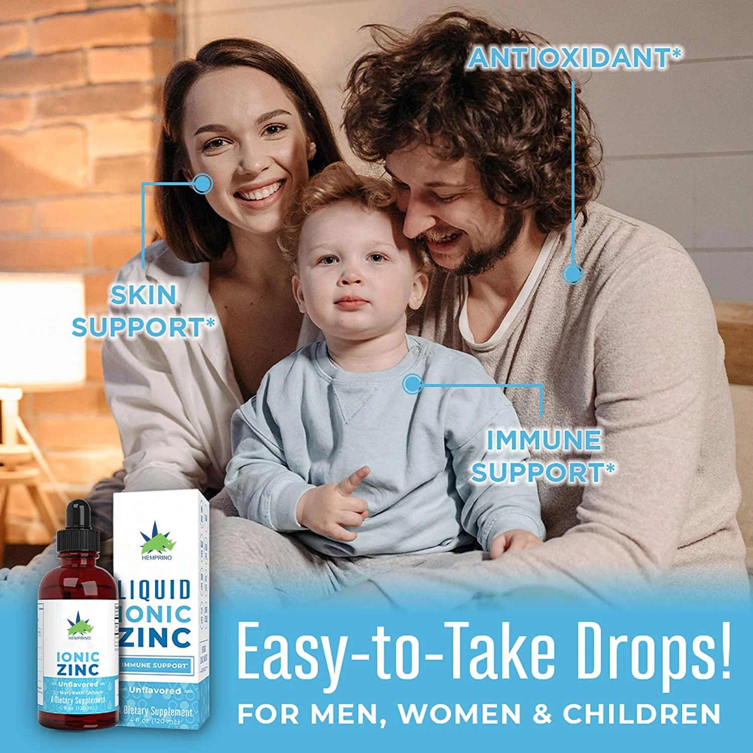 High Concentrate Immune Booster Zinc Supplement Drops 20MG For Health and Wellness Dietary Use