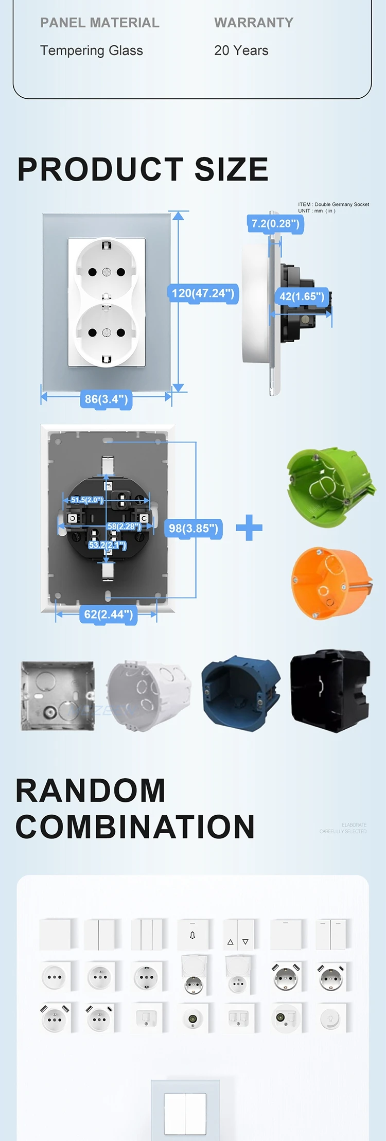 German Socket Reference Model German Standard High Quality Double Power Sockets Electrical Sockets ...