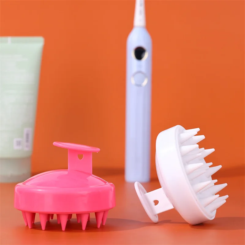 Factory Wholesale Soft Shampoo Brush Scalp Massage Hair Washing Brush Custom Logo Plastic Handle Detangling Hair Brush