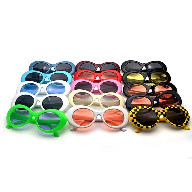 DLL9750 DL New Arrival Retro Oval Sunglasses 2021 Best Vintage Inspired Kurt Cobain Sun Glasses Round Shads for Women Men