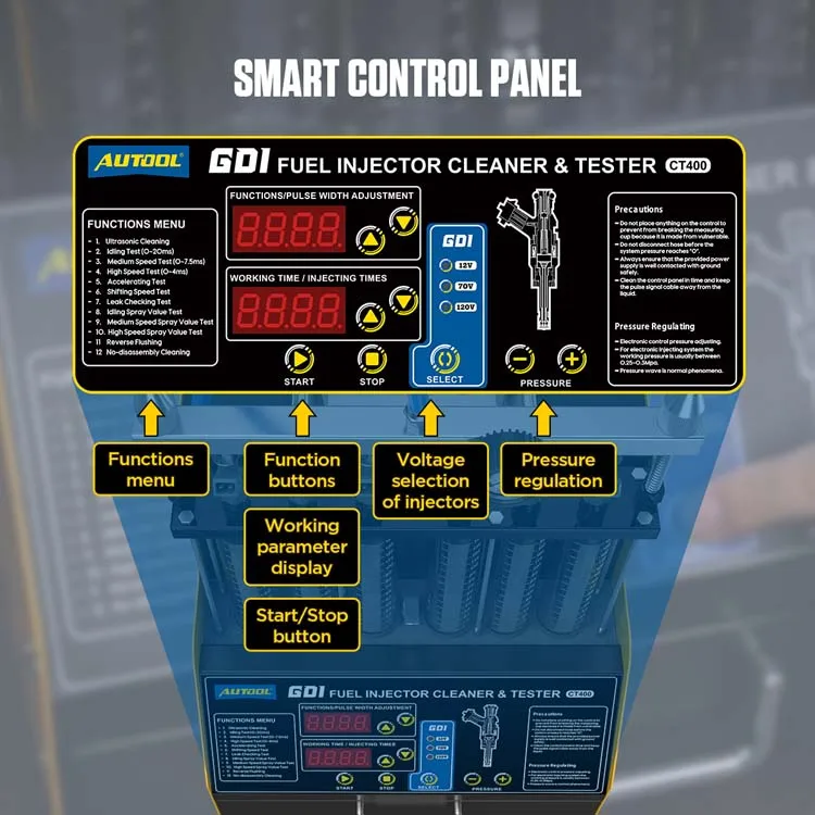 Autool Official Factory Ct400 6 Cylinder High Voltage Ultrasonic Gdi
