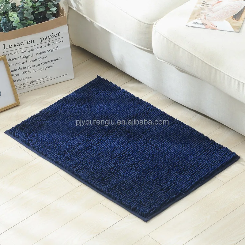  bathroom bath mat, thick soft Chenille floor mat, non-slip shower mat, super absorbable door mat supplier