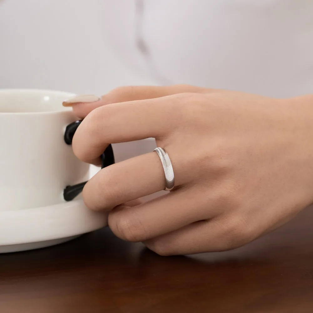 KAKODIY Fine Jewelry Sparkling Wedding Ring 925 Sterling Silver Open Adjustable Daily Jewelry Ring for Women detail 10