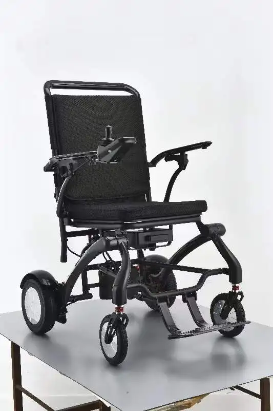 17kg Carbon Fiber Electric Wheelchair Power lightweight wheelchair feather handicap wheelchair can board for disabled-BZ-HG01 factory