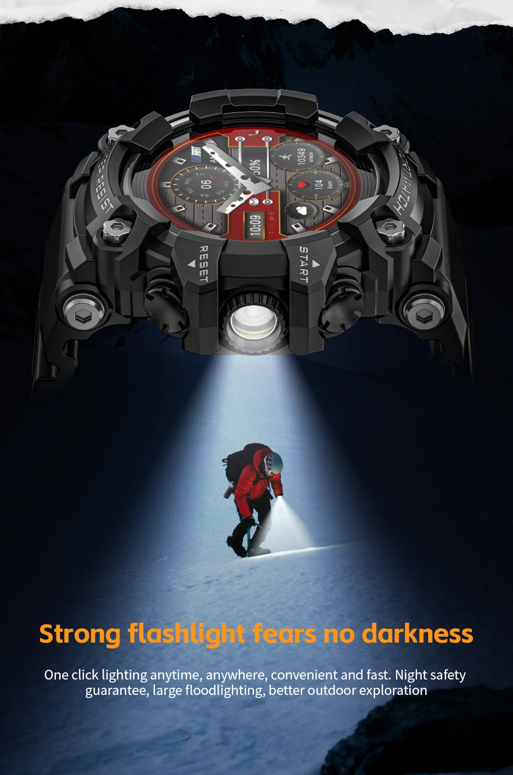 Compass Flash Light 1.32 Inch smartwatch