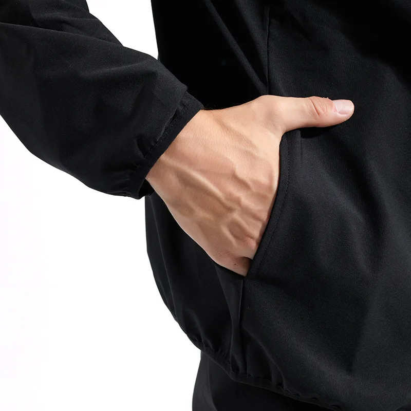  Sauna Suit For Men Sweat - Long Sleeve Shirt Jacket Workout  Body Shaper Zipper Top Slimming Fitness Trainer Gym