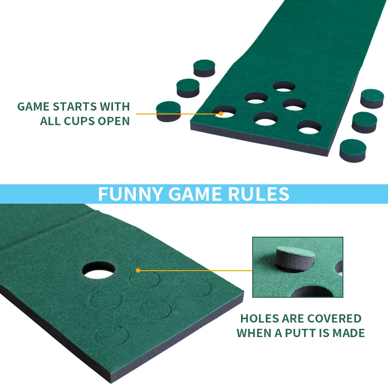 Golf Game Golf Putting Mat Putting Green Practice Training Aid For Indoor Outdoor Party Game Use
