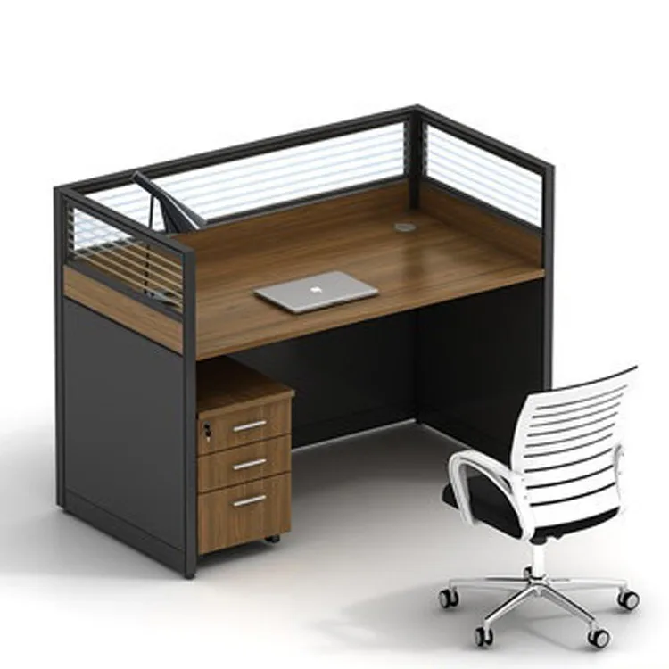 Independent Workstation Office Table Free Combination Can Add Glass Combined Modern Office Furniture Office Desks Wooden Panel