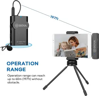 BOYA Microphones WM4 PRO-K5 (TX+RXUC), 2.4GHz Wireless Lavalier Microphone System for USB-C Android Devices- Great, Live Stream detail image