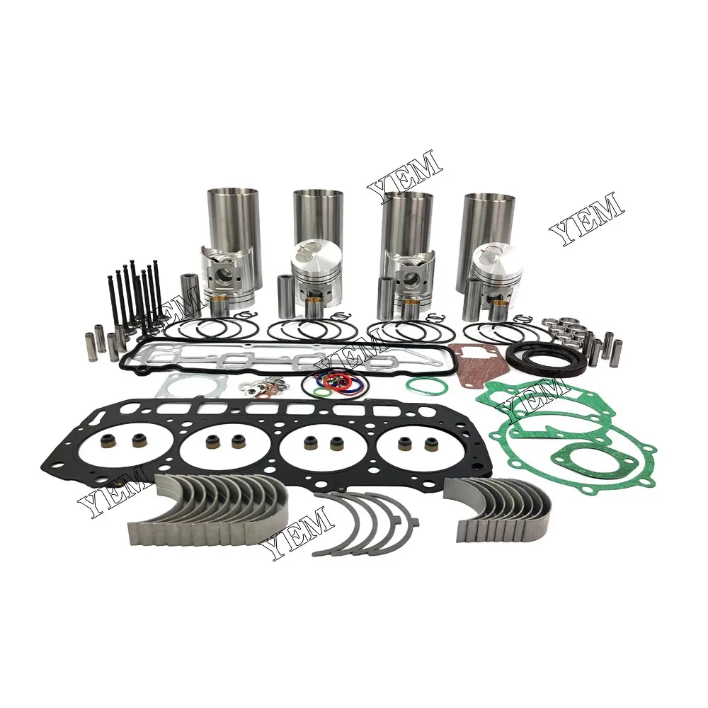 For Yanmar Forklift Engine 4D94E Cylinder Liner Kit With Gasket Set Bearing&Valve Train 4