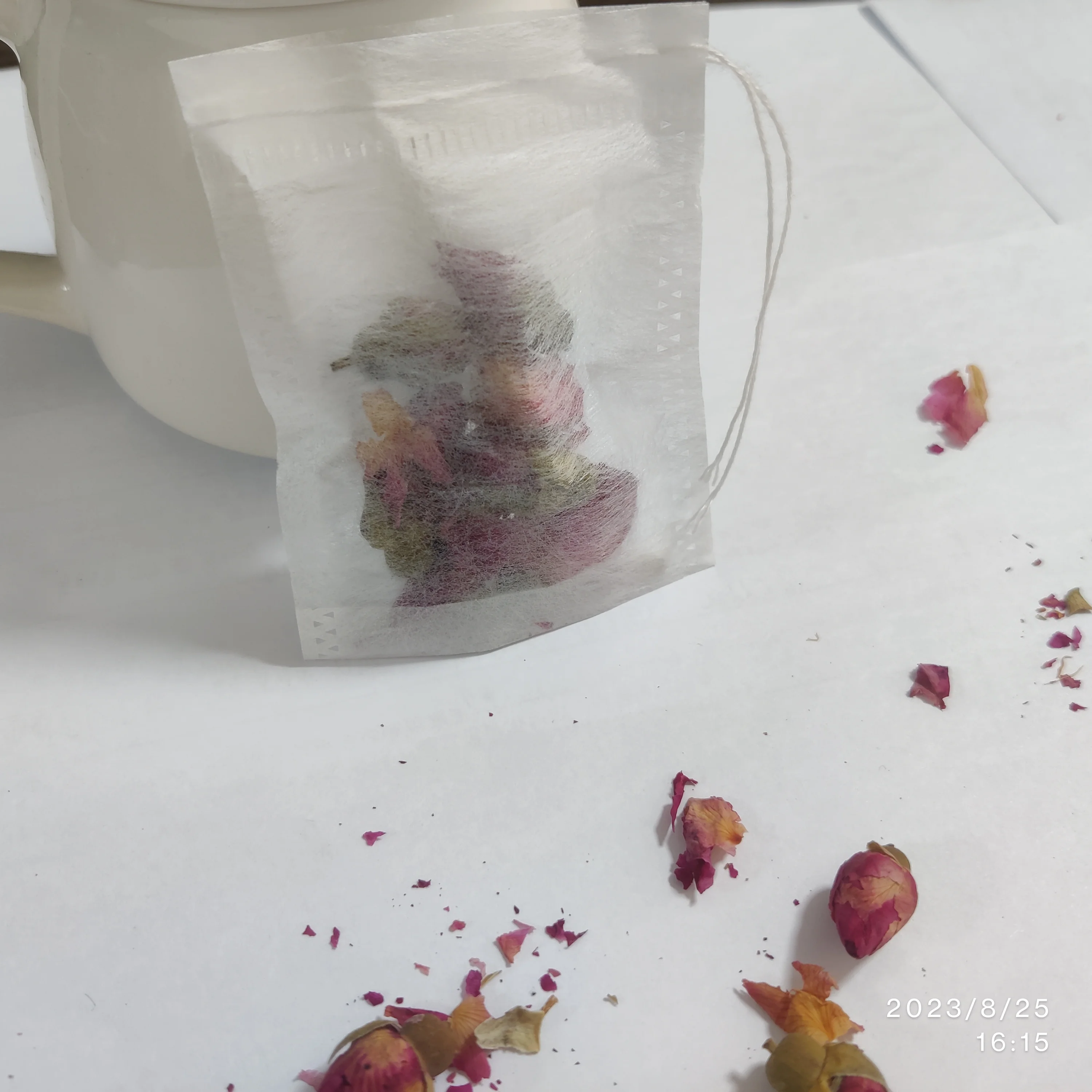 Eco-friendly Biodegradable Compostable Starch Corn Fiber 8*10cm Tea Filter Paper Tea Bag Biodegradable Tea Packaging Bag