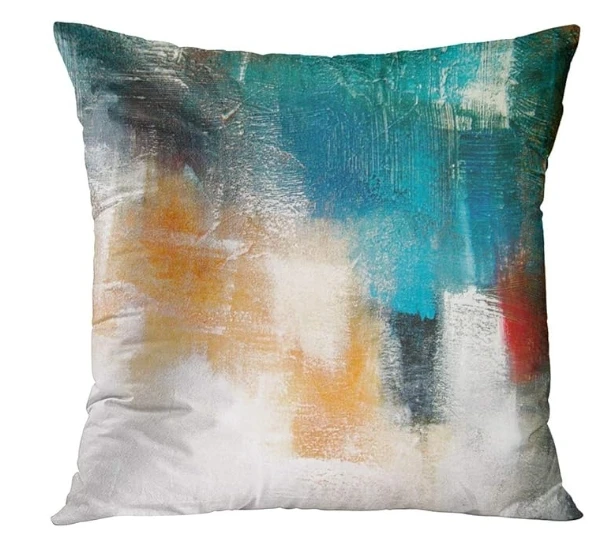 CUSTOMIZE Vintage Blue Orange Home Decor Messy Rust Art Pillowcase 45cm