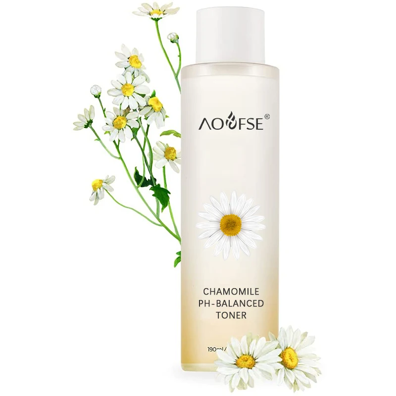 label organic balanced chamomile facial toner face pore refining