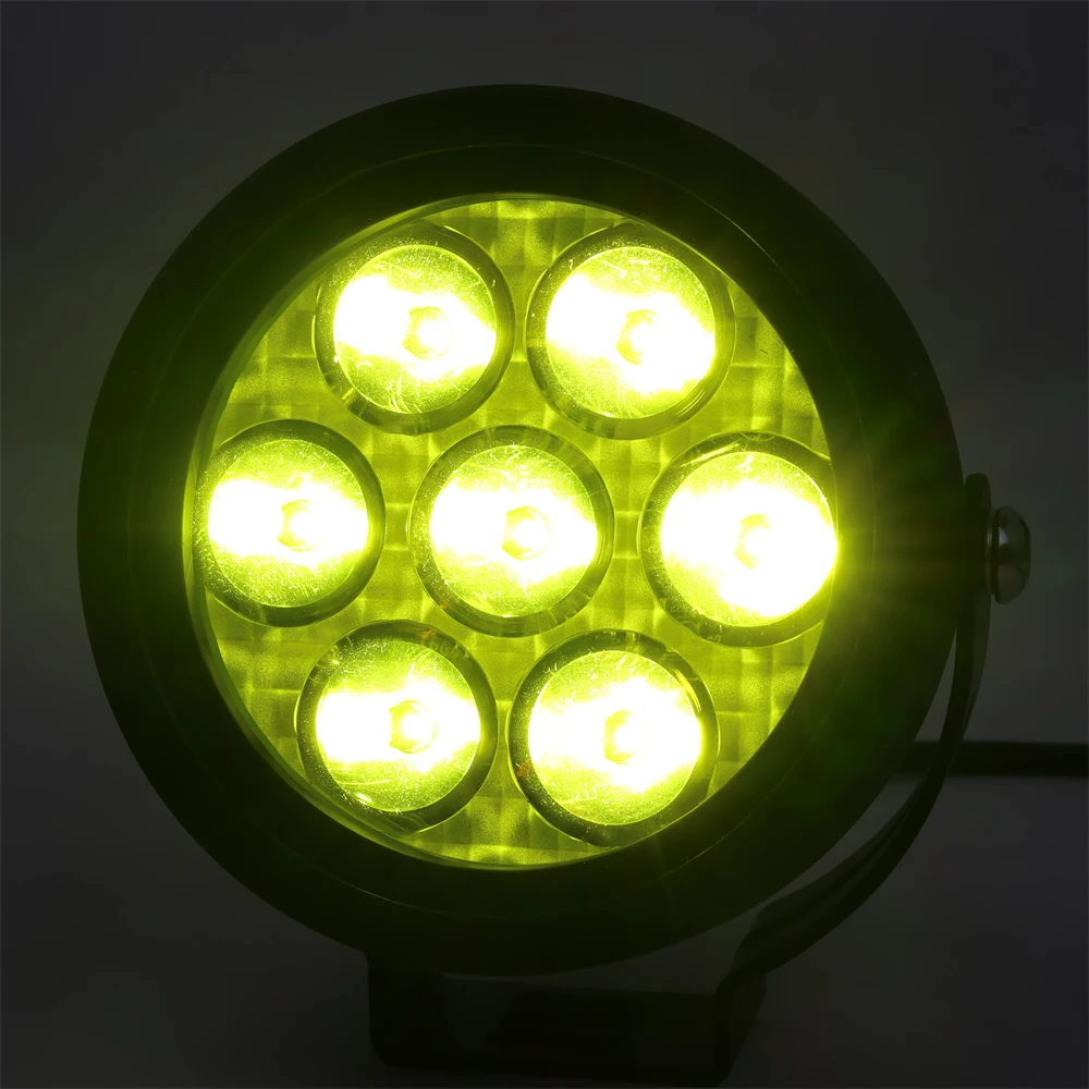 product tiypeor round 45 led work light motorcycle spotlight fog lights for 44 off road atv suv auxiliary lamp yellow mask-10