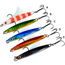 C 7g 10g 15g 20g 30g 5Colors Artificial Metal Jig Lure Sinking Lead Fish Bait For Freshwater And Saltwater customization