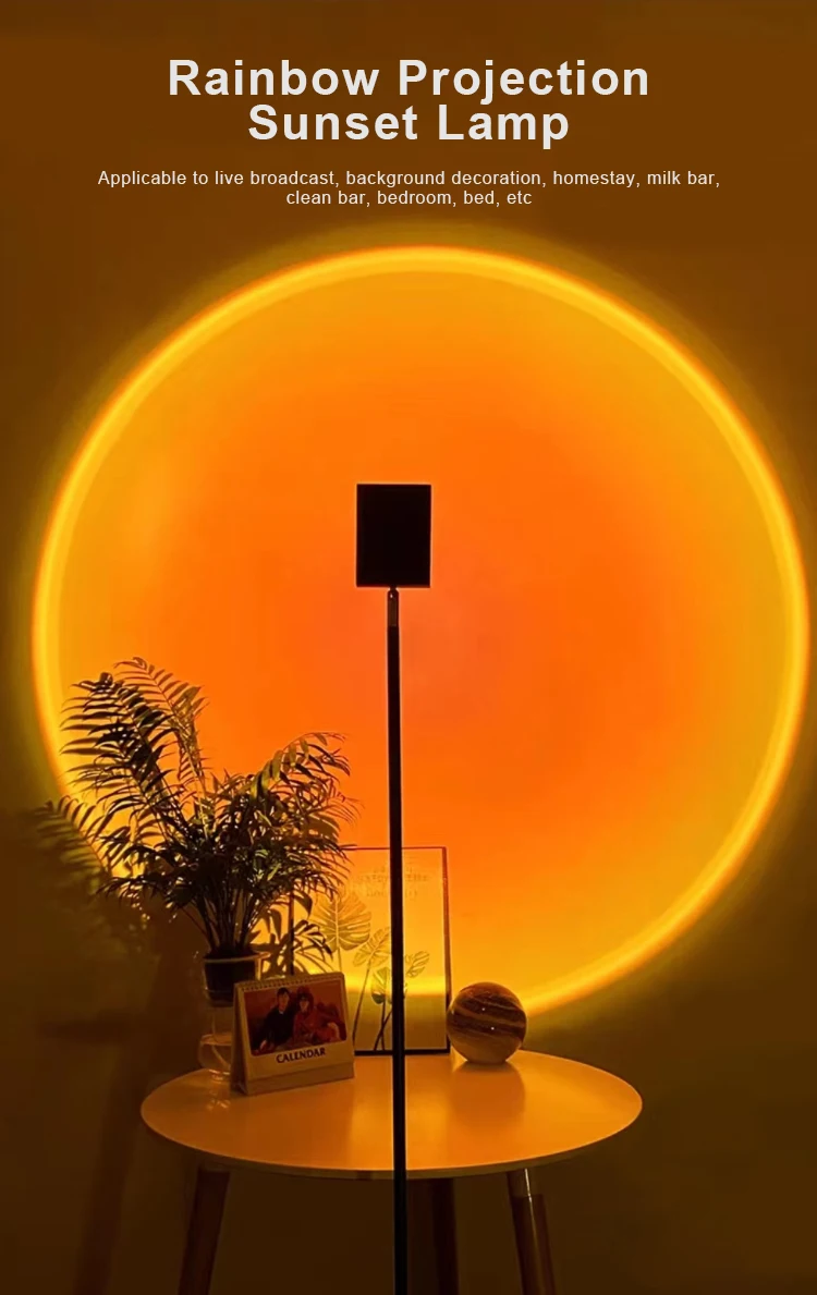 Wholesale Sunset Light 16 Rgb Sunset Light Net Red Sunset Lamp Desk